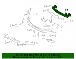 Mazda 3 17-18 BM Front Bumper Reinforcement