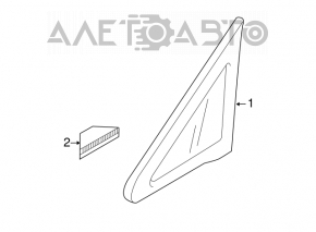 Front left blind glass window Mazda CX-7 06-12