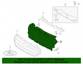 Ford Escape MK3 17-19 Radiator Grille Support