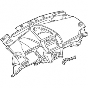 Torpedo front panel without AIRBAG Ford Edge 15-18 black start-stop