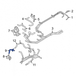 Coolant pipe, pump, thermostat, Ford Escape MK4 20-24 hybrid