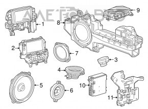 Cadillac ATS 13-19 BOSE dashboard speaker
