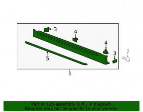 Right threshold for Chevrolet Volt 11-15
