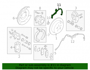 Rear left brake hose for Subaru Impreza WRX GH 2008-2014 2.5T