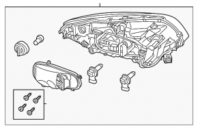Volvo XC60 14-17 halogen front left headlight