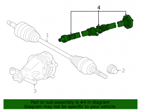 Drive shaft driveshaft Lexus GS350 07-11 rwd