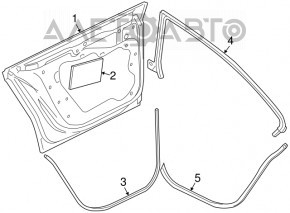 Bare rear left door VW CC 08-17