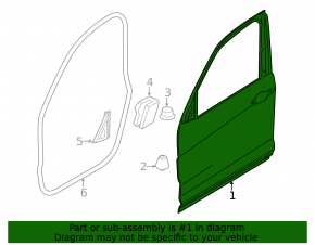 Door assembly front left BMW X3 F25 11-17