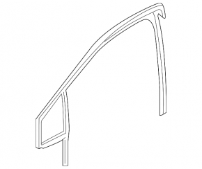 Upper door molding, front right, Chevrolet Cruze 16- with glass seal and window
