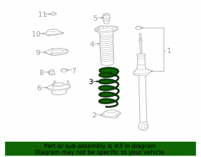 Rear left spring Lexus LS460 LS600h 07-12