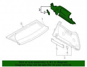 Left upper wing arch trim BMW i3 14-20 black