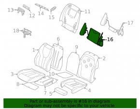 Lumbar support for the driver's seat BMW X5 G05 19-22