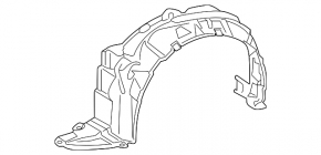 Front left fender liner for Toyota Prius 30 10-15