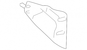 Toyota Rav4 13-18 black center console trim, front right side
