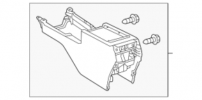 Console central armrest Toyota Camry v50 12-14 usa gray, scratch