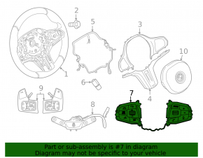 Steering wheel controls for the BMW X7 G07 19-26 M-Sport