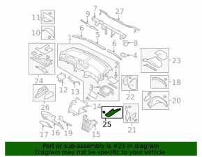 Subaru b9 Tribeca right side console tunnel trim