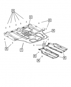 Bottom protection left Dodge Dart 13-16