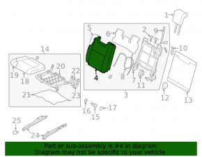 Rear row of seats 3 row Mitsubishi Outlander 14-18 leather black