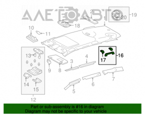 Front left ceiling handle for Toyota Prius 2009 (beige)