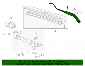Wiper arm right Honda Insight 19-22