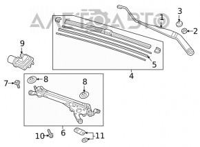 Wiper arm right Honda Insight 19-22