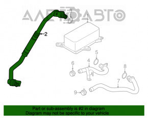 Heat exchanger tube oil Porsche Cayenne 958 11-17 4.8 Turbo