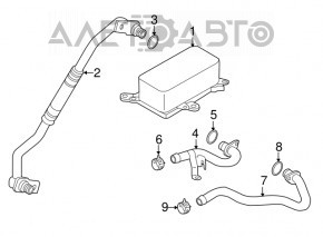 Heat exchanger tube oil Porsche Cayenne 958 11-17 4.8 Turbo