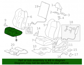 Honda CRZ 11-12 driver's seat without airbag