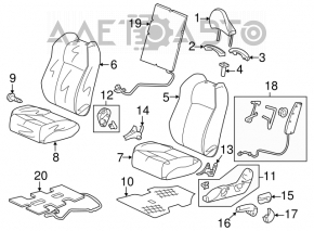 Honda CRZ 11-12 driver's seat without airbag