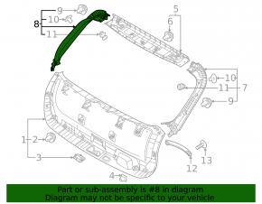Left trunk door trim Kia Niro 23 - black