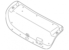 Hyundai Sonata 18-19 trunk lid trim black