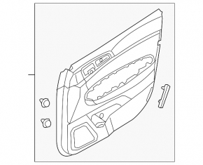 Kia Sportage 20-22 front left door panel trim, gray with black, gray eco-leather armrest
