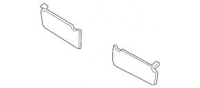 Left visor Hyundai Santa FE 19-23 beige