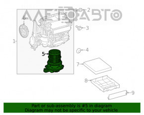 Heater fan motor for Toyota Prius 50 16-20