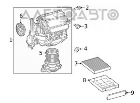Heater fan motor for Toyota Prius 50 16-20