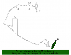 Right headlight washer nozzle Audi A4 B9 17-25