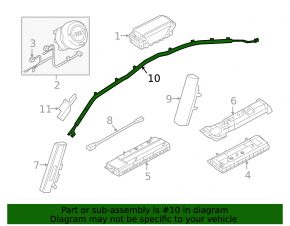 Airbag side curtain right Audi A4 B9 17-25