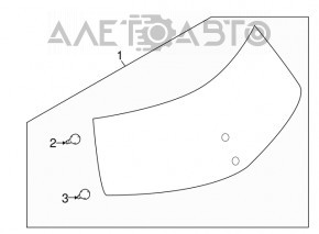Rear glass of the trunk door Nissan Leaf 11-17