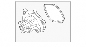 Water pump Porsche Panamera 10-16 3.0, 4.8