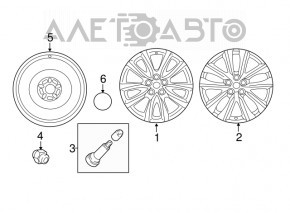 Wheel disk R18 Mazda CX-9 16-19 curb
