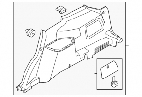 Arch trim right Ford Explorer 11-15 black