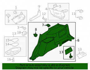 Arch trim right Ford Explorer 11-15 black