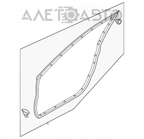 Front left door seal Mazda 3 14-18 BM