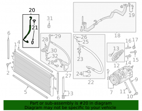 Lincoln MKZ 13-16 2.0T Air Conditioner Condenser Hose