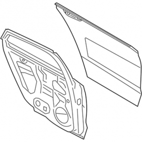 Door bare rear left Ford Fusion mk5 13-