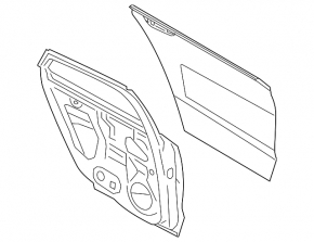 Door bare rear left Ford Fusion mk5 13-