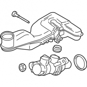 Ford Edge 15-24 Brake Master Cylinder with Reservoir and Cap