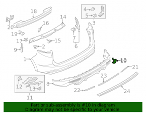 Plug towing hook rear bumper Ford Edge 15-18 prerest SIGNEDA