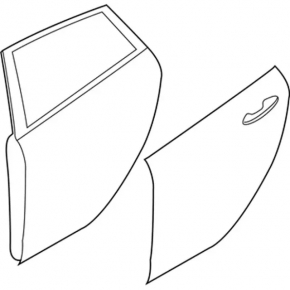 Door assembly rear right Ford Fiesta 11-19 4d
